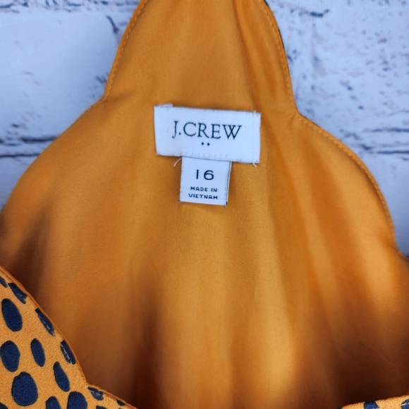 J. Crew Leopard Print Scalloped Adjustable‎ Cami Top Women's Size 16 - Picture 3 of 7